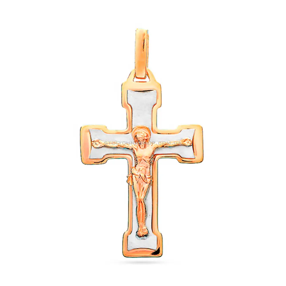 Золотий натільний хрестик з розп'яттям (арт. 501605кбм) - цена