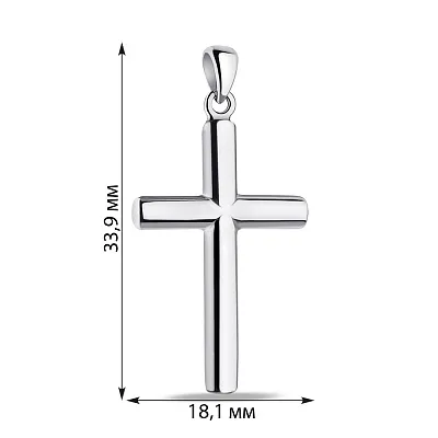 Срібний хрестик без каменів (арт. 7503/4049)
