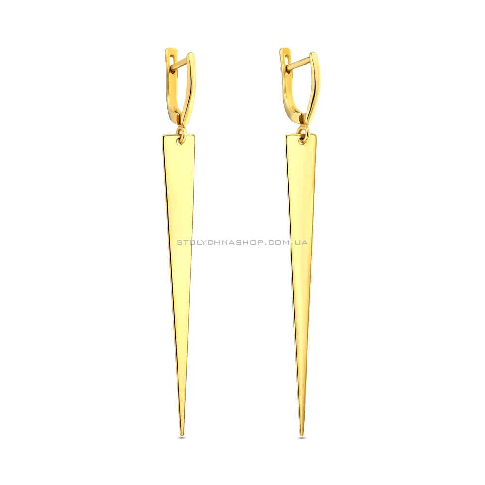 Золотые серьги с подвесками  (арт. 105329ж)
