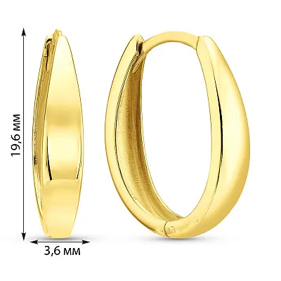 Золотые серьги кольца (арт. 109955/20ж)