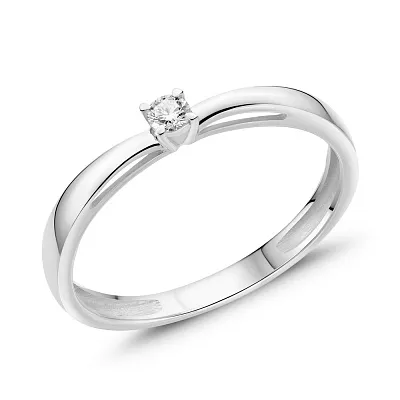 Кольцо для помолвки из белого золота с бриллиантом (арт. 1107473202)