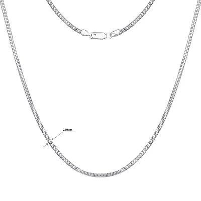 Срібне кольє-ланцюжок плетіння Попкорн (арт. 7507/841)