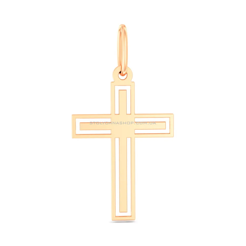 Крестик из красного золота  (арт. 440802/18) - цена
