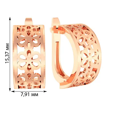 Золоті сережки без каменів (арт. 113700)