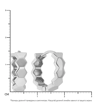 Сережки кільця з білого золота (арт. 107608/15б)