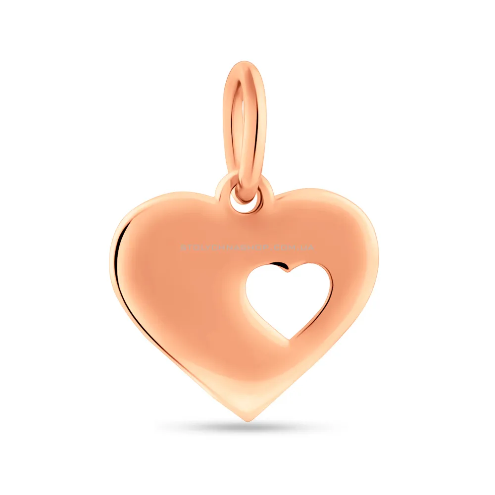 Золотой подвес в форме сердца (арт. 424734)