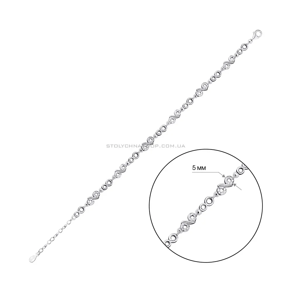 Браслет из серебра с фианитами (арт. 7509/4041) - 2 - цена