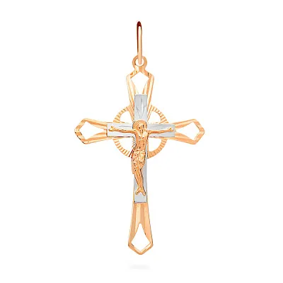 Крестик золотой с распятием  (арт. 521013н)