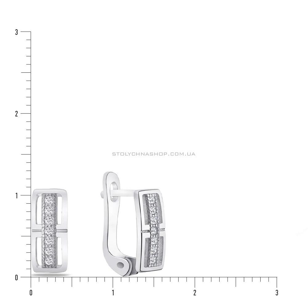 Срібні сережки з фіанітами (арт. 7502/3738)