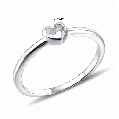 Кольцо из серебра «Сердечко» (арт. 7501/4339)
