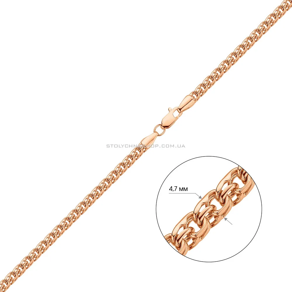 Золотий ланцюжок плетіння Подвійний бісмарк (арт. ц3013637) - 5 - цена