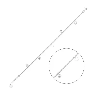Срібний браслет з підвісками (арт. 7509/2326)