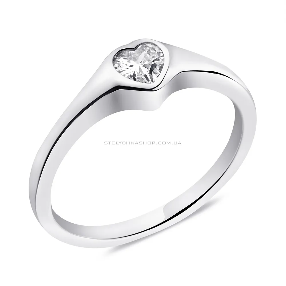 Кольцо из серебра с фианитом (арт. 7501/6697) - цена