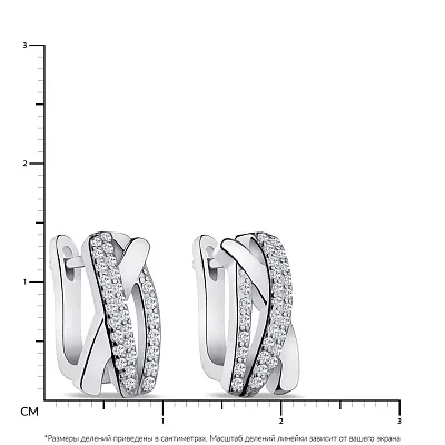 Сережки срібні з фіанітами  (арт. 7502/4813)