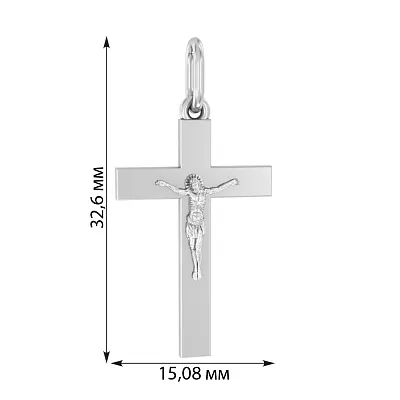 Хрестик з білого золота «Стежина до Бога» (арт. 501361б)