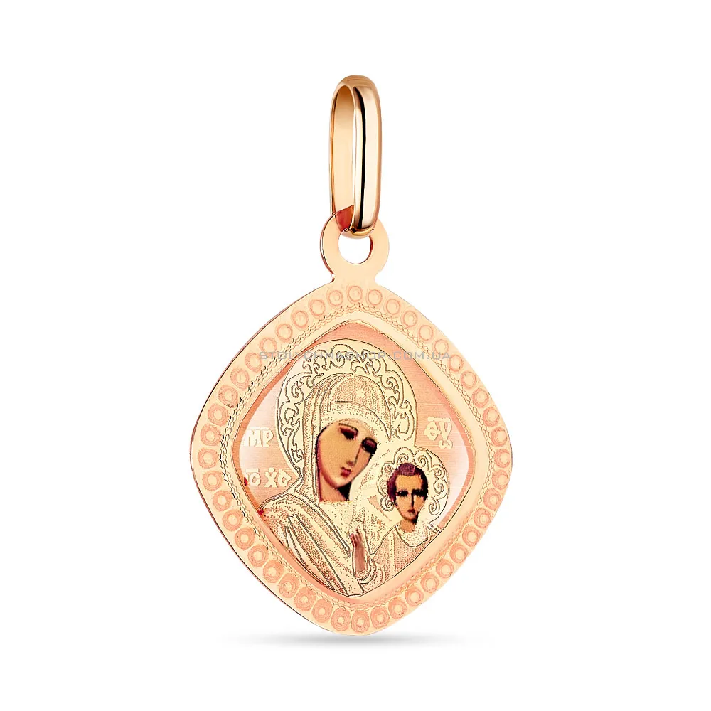 Золота ладанка «Матір Божа Казанська»  (арт. 421676К)