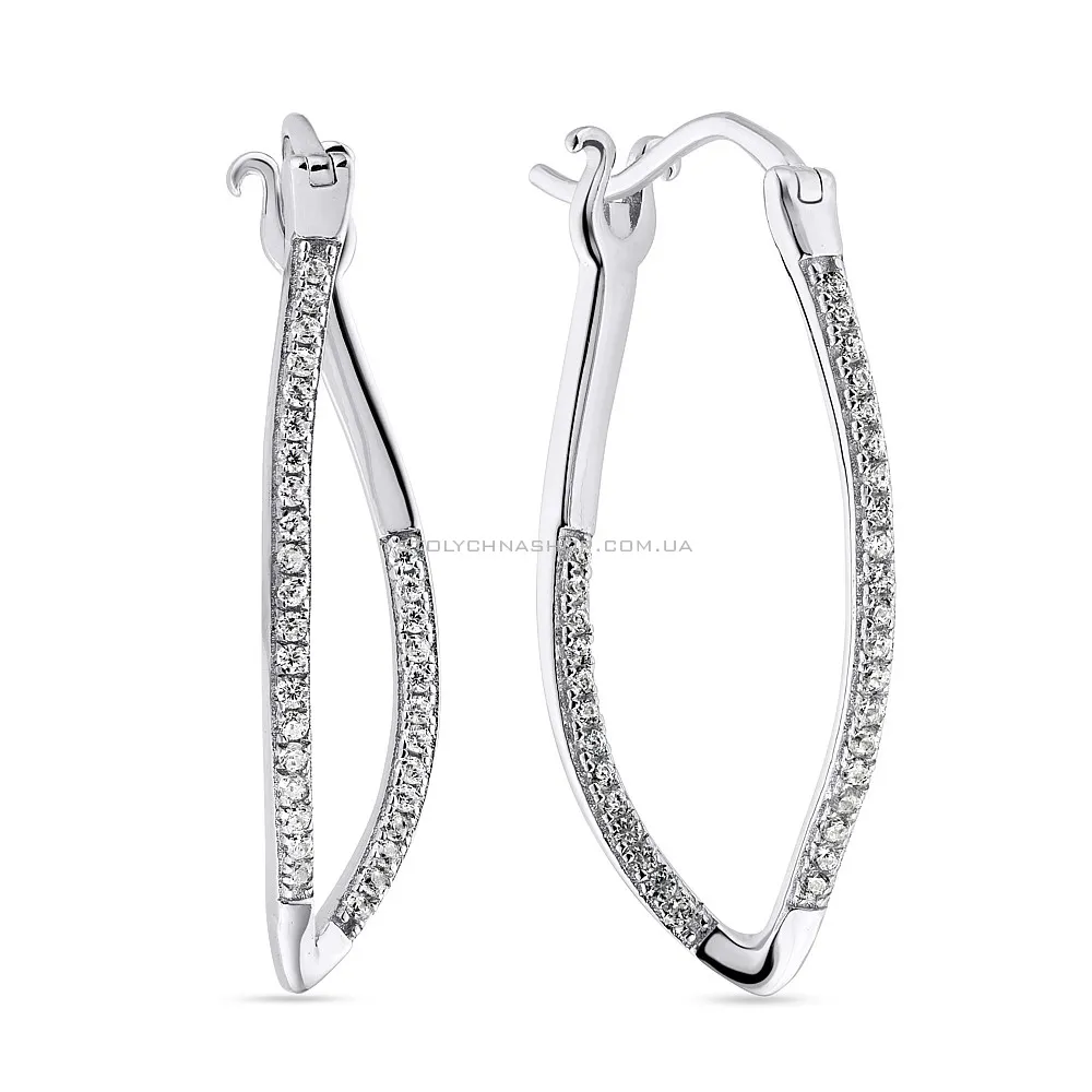 Срібні сережки з фіанітами (арт. 7502/3546) - цена