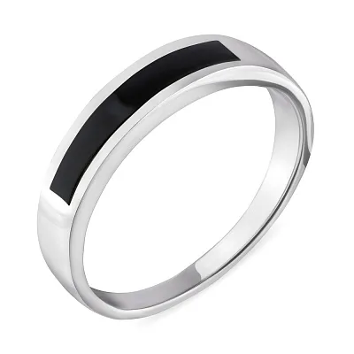 Кольцо из серебра с черной эмалью (арт. 7501/5423еч)