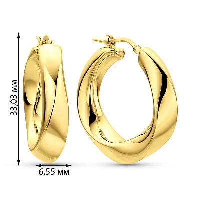 Золотые сережки-кольца Francelli (арт. 109745/30ж)