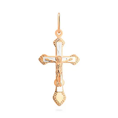 Золотой крестик "Распятие Христово" (арт. 528801)