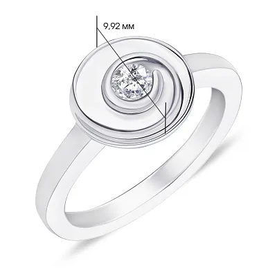 Серебряное кольцо с фианитом (арт. 7501/4126)