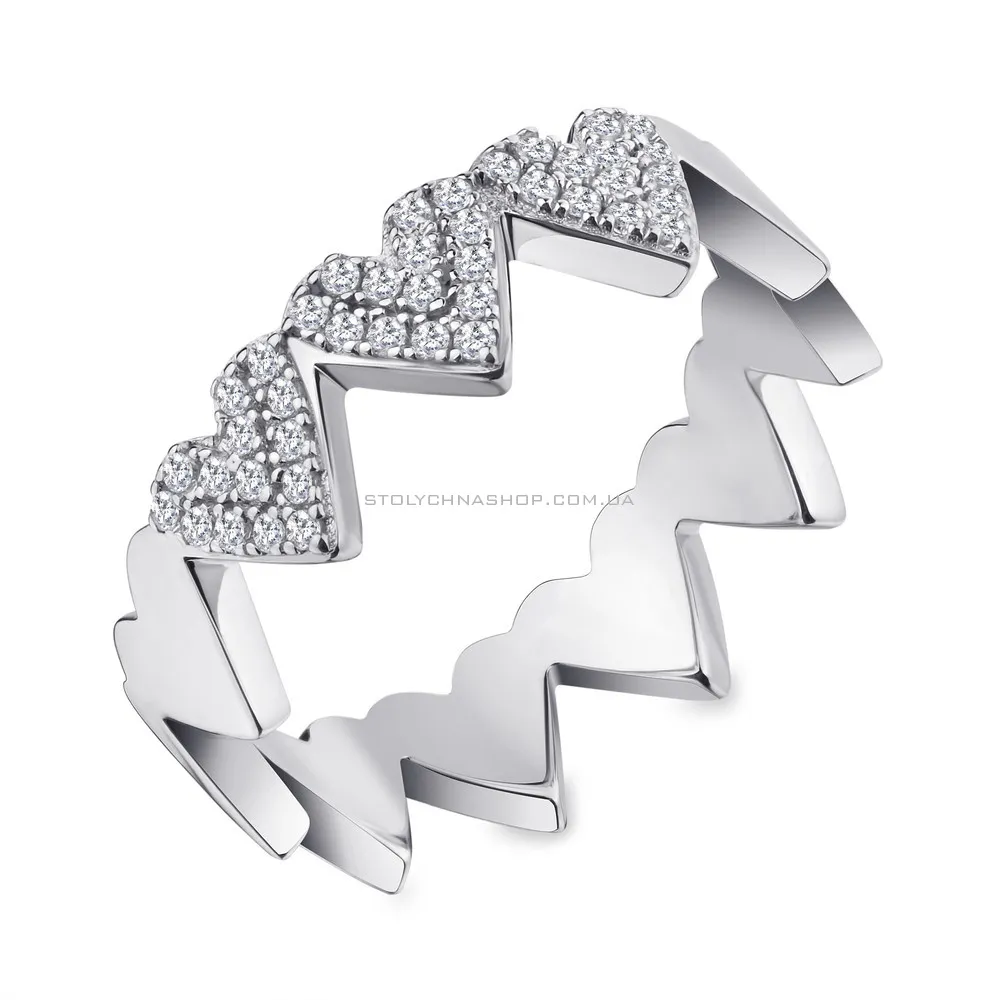 Каблучка зі срібла з фіанітами Trendy Style (арт. 7501/5248)
