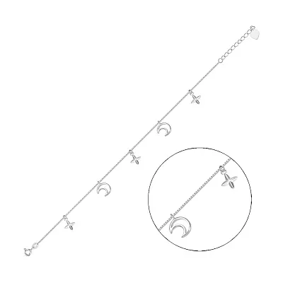 Браслет зі срібла з підвісками (арт. 7509/2293)
