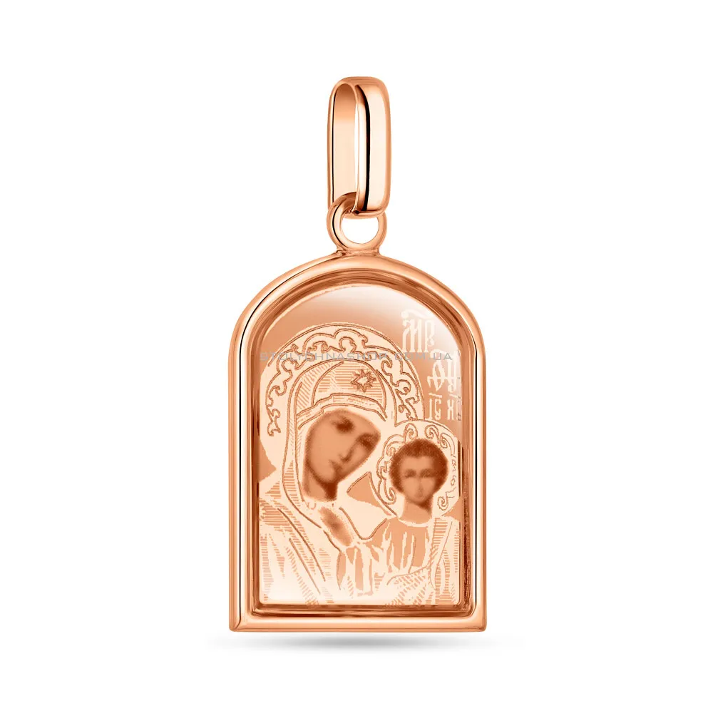 Ладанка из красного золота "Божья Матерь с младенцем" (арт. 402900К)