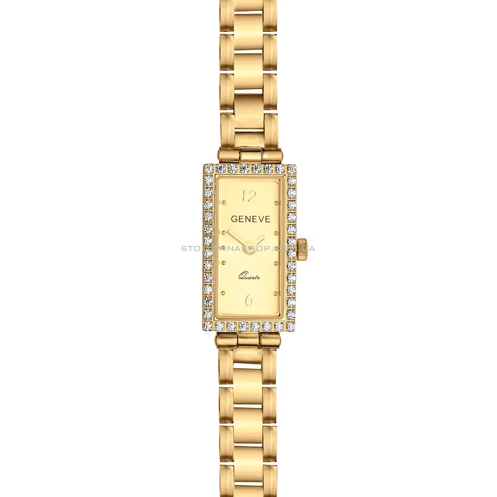 Жіночий золотий годинник з фіанітами (арт. 260083ж)