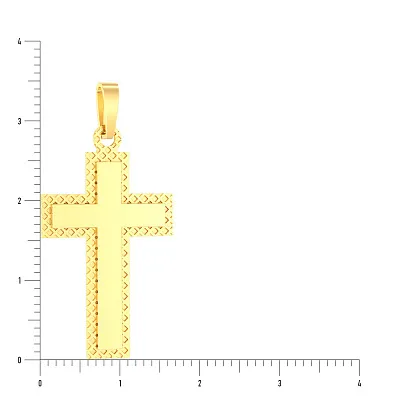 Подвеска-крестик из желтого золота (арт. 440409ж)