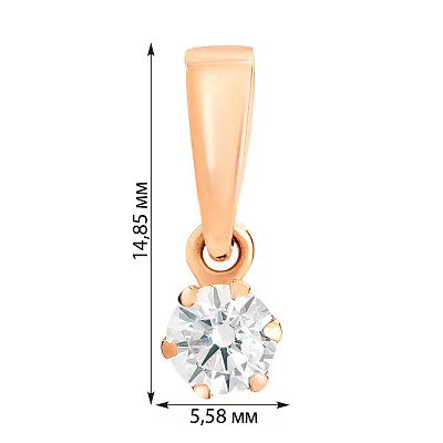 Золотая подвеска с фианитом (арт. 440339)