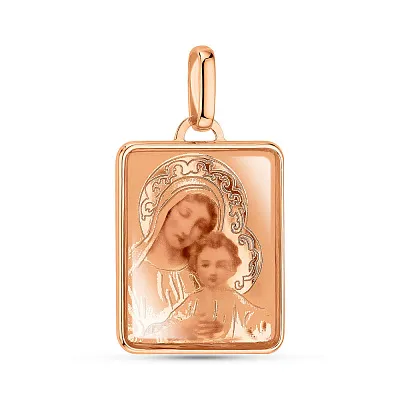 Ладанка из золота Божья Матерь с младенцем (арт. 421117)