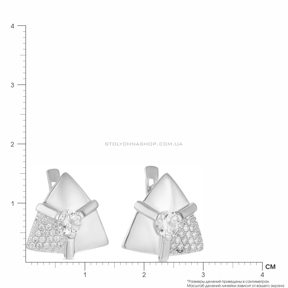 Серьги из серебра с фианитами (арт. 7502/3956)