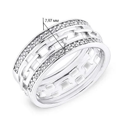 Серебряное кольцо с фианитами Trendy Style (арт. 7501/4318)
