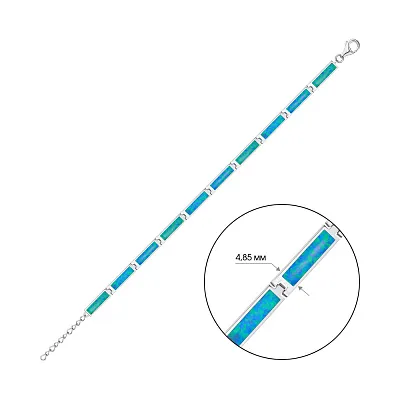 Браслет зі срібла з опалом (арт. 7509/2240Пос)