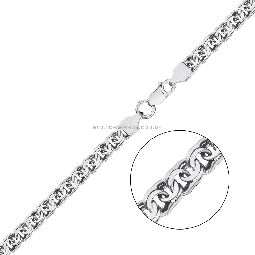 Срібний браслет в плетінні Бісмарк (арт. 7909/4122/1) - цена