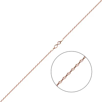 Цепочка плетения Ребекка из красного золота (арт. 308001)