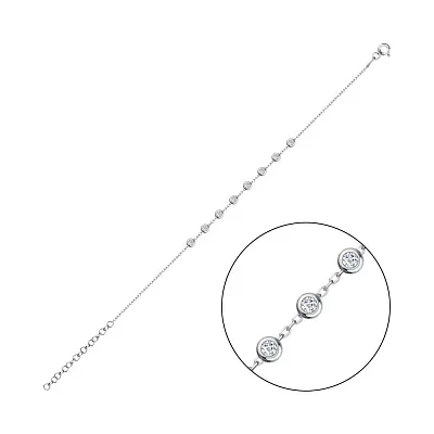 Срібний браслет з фіанітами (арт. 7509/3076)