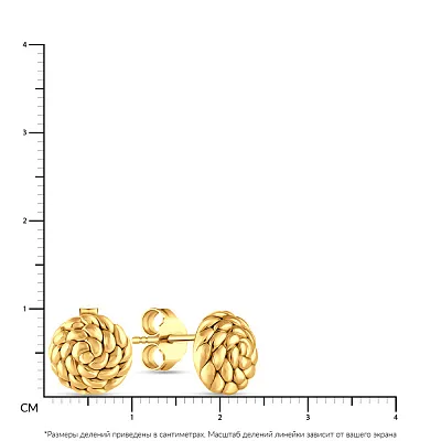 Сережки-пусети Francelli з жовтого золота (арт. 109741ж)