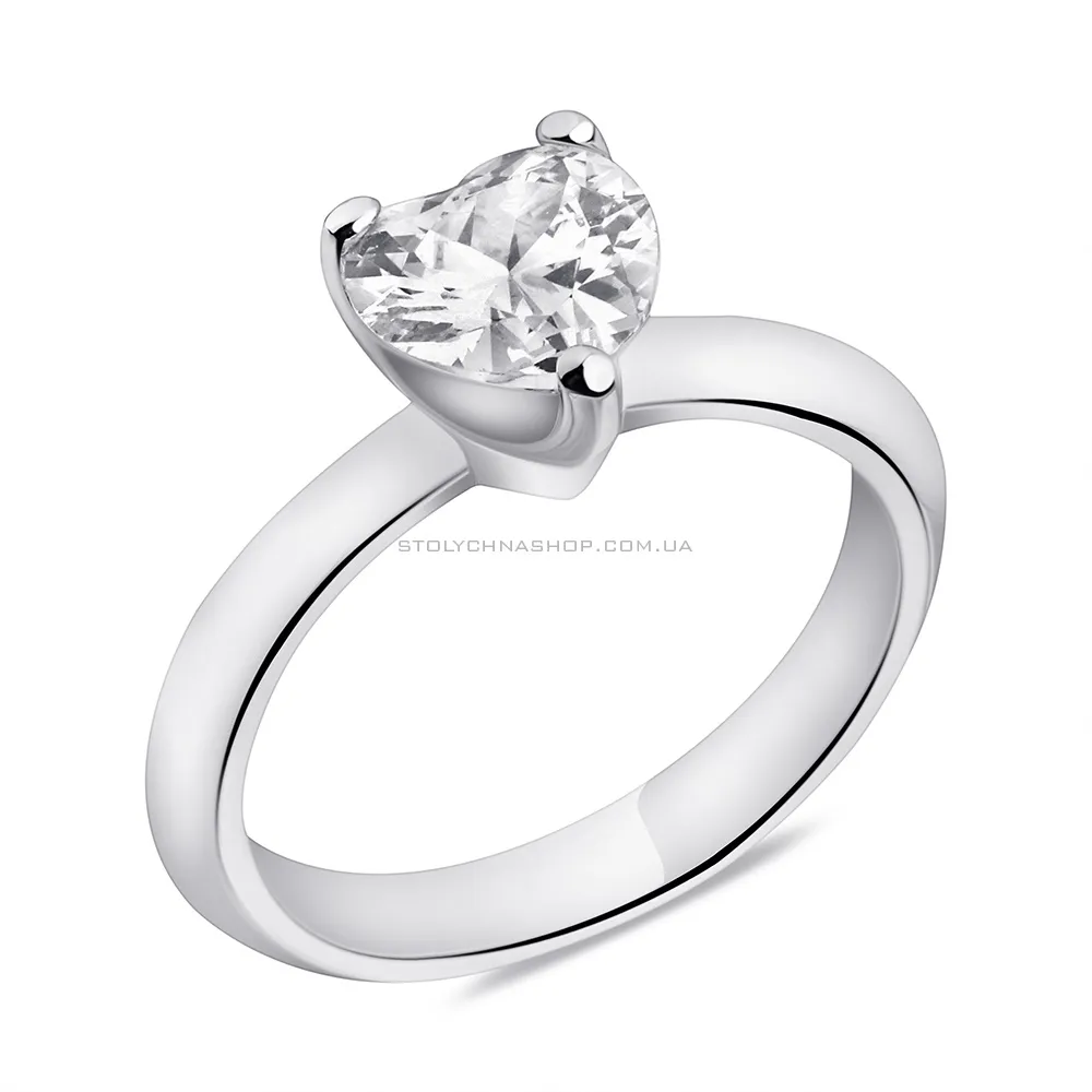 Серебряное кольцо с фианитом (арт. 7501/6579) - цена