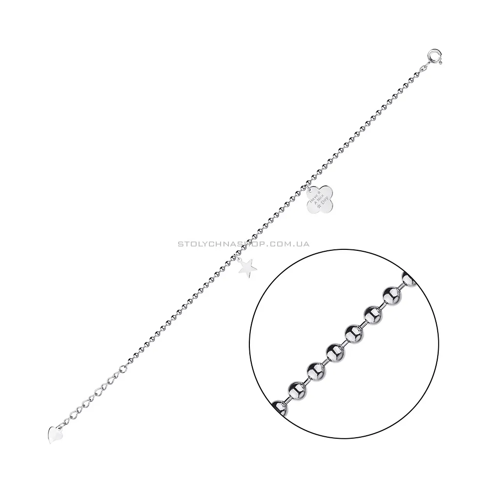 Срібний браслет з підвісками (арт. 7509/4113) - цена