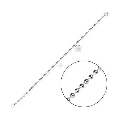 Срібний браслет з підвісками (арт. 7509/4113)
