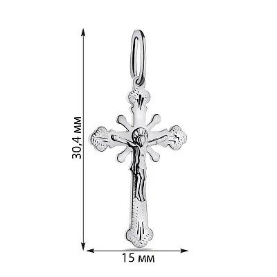 Срібний хрестик без каменів (арт. 7504/2-8016.0.2)