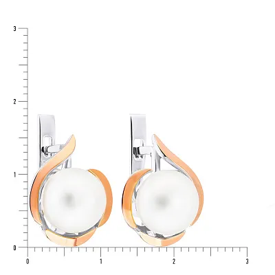 Срібні сережки з перлами (арт. 7202/260жбсп)