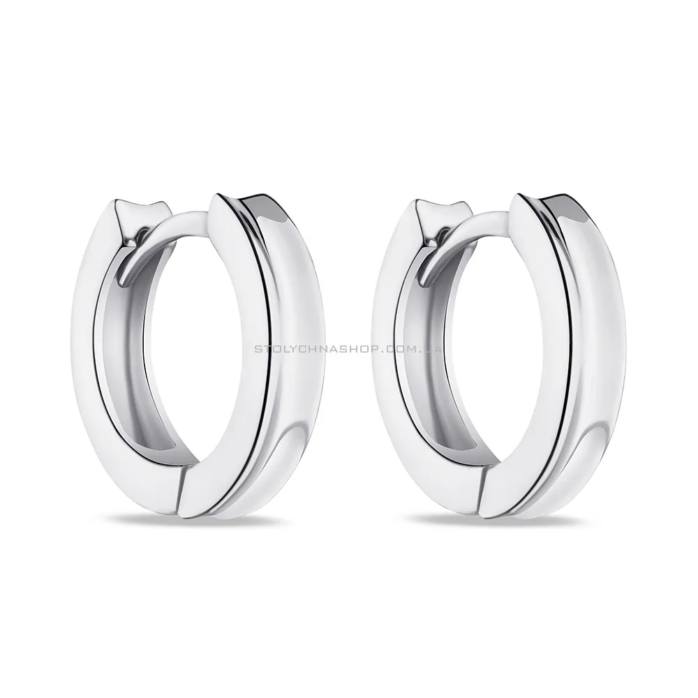 Срібні сережки-кільця без каменів (арт. 7502/9151/15) - цена