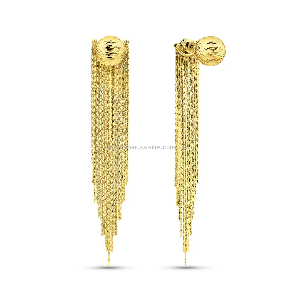 Довгі золоті сережки Francelli  (арт. 1091354ж) - цена