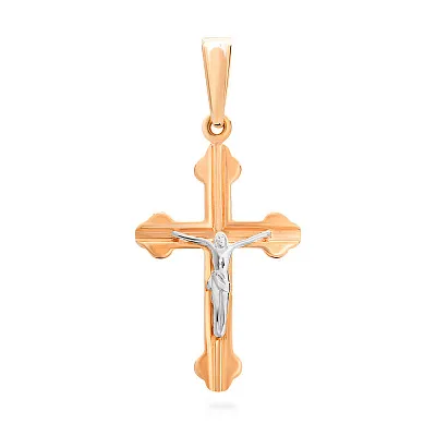 Крестик из красного золота «Надежда на Господа» (арт. 501356)