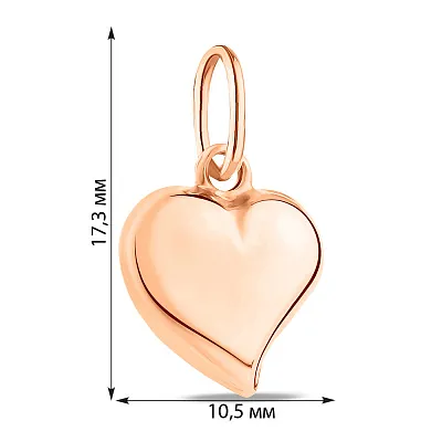 Золотой подвес Сердце (арт. 421251)