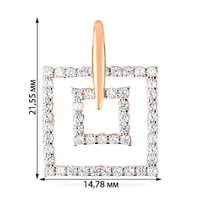 Золота підвіска з фіанітами (арт. 440440)