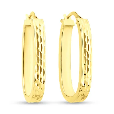 Серьги-кольца из желтого золота (арт. 1091570/30ж)